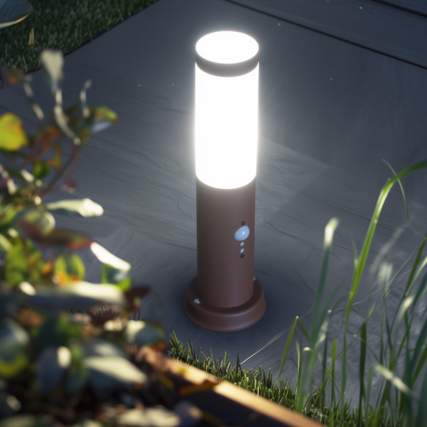 BRILAGI - Spoljna lampa sa senzorom NOVA 1xE27/15W/230V 40 cm IP44 braon