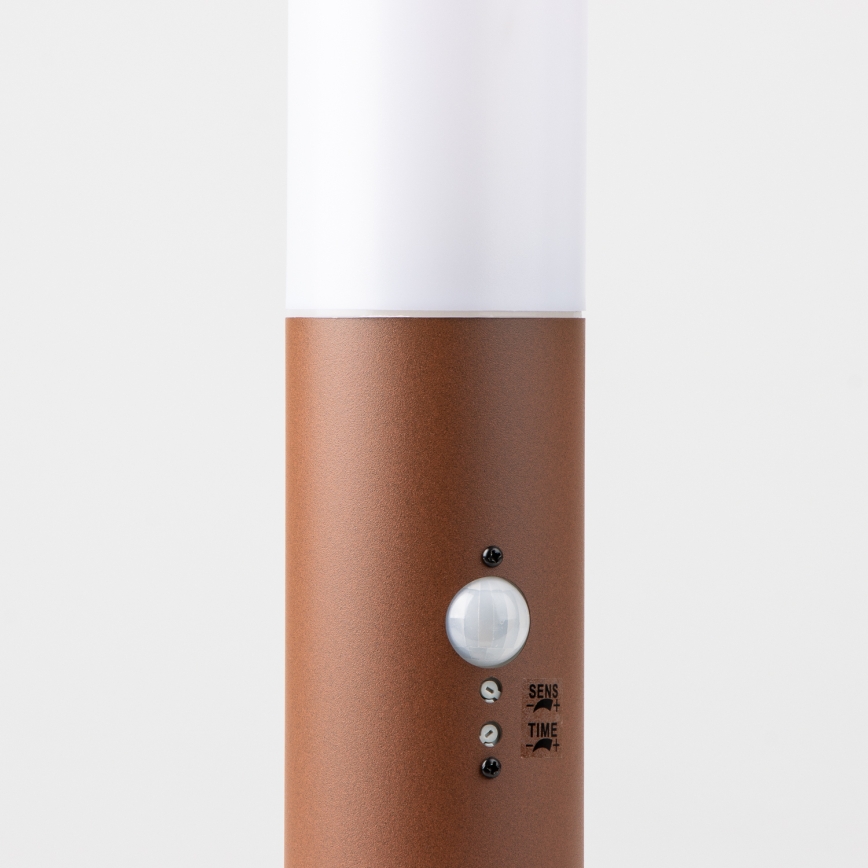 BRILAGI - Spoljna lampa sa senzorom NOVA 1xE27/15W/230V 40 cm IP44 braon