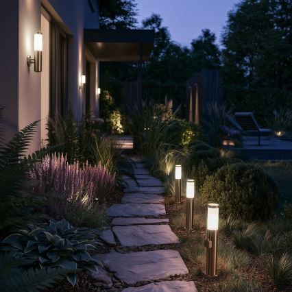 BRILAGI - Spoljašnja lampa sa utičnicom ELIA 1xE27/20W/230V IP44 50 cm mat hrom