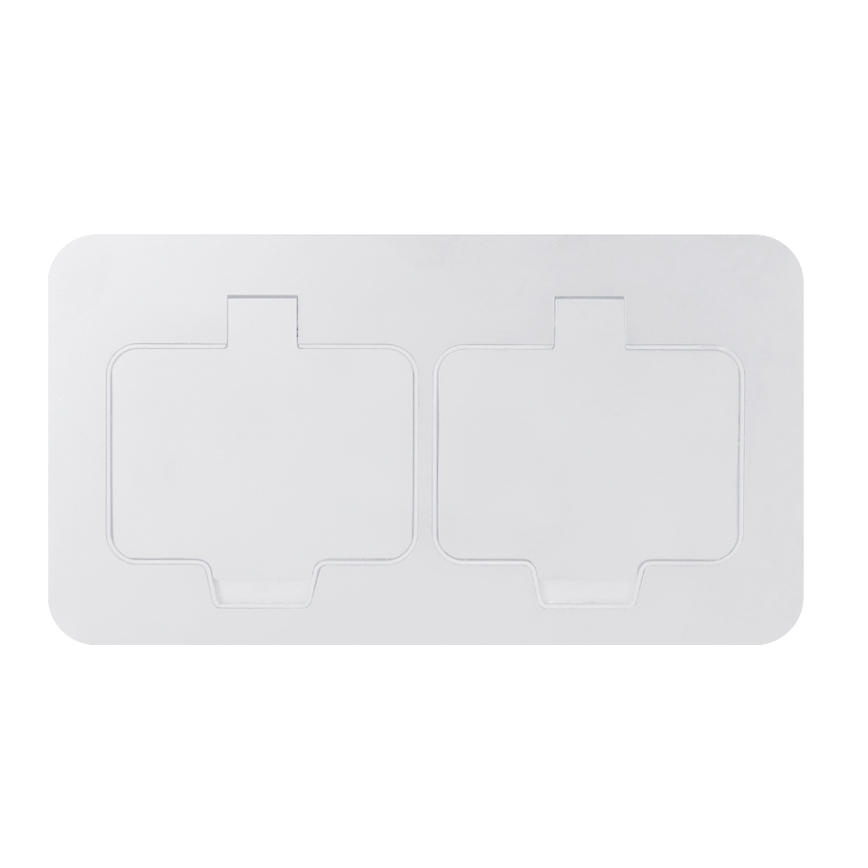 Brilagi - Spoljna ugradna podna dupla utičnica IP55, bela, pravougaona