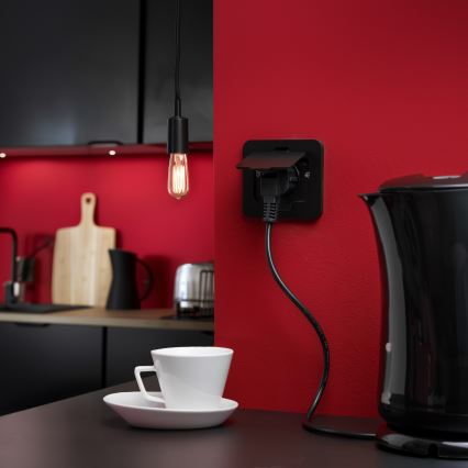 Brilagi - Spoljna ugradna podna utičnica IP55 crna pravougaona