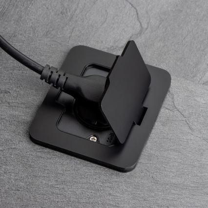 Brilagi - Spoljna ugradna podna utičnica IP55 crna pravougaona