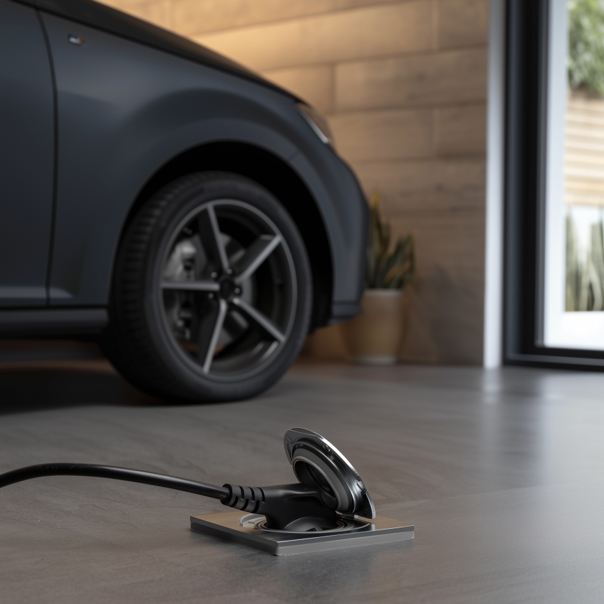 Brilagi - Spoljna ugradna podna utičnica IP55, mat hrom, kvadratna