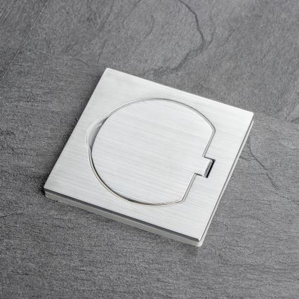 Brilagi - Spoljna ugradna podna utičnica IP55, mat hrom, kvadratna