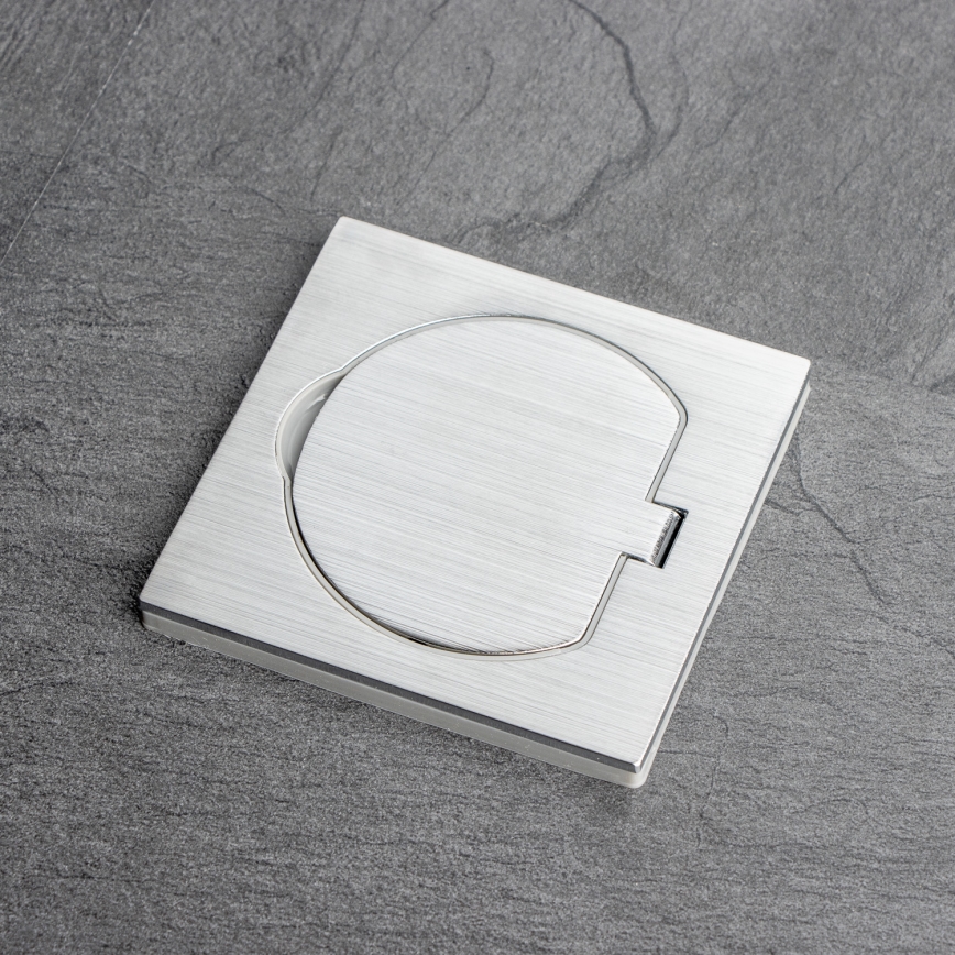 Brilagi - Spoljna ugradna podna utičnica IP55, mat hrom, kvadratna