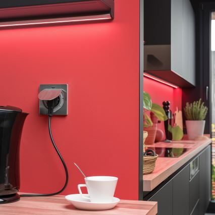 Brilagi - Spoljna ugradna podna utičnica IP55, mat hrom, kvadratna