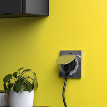 Brilagi - Spoljna ugradna podna utičnica IP55, mat hrom, kvadratna