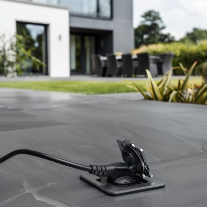 Brilagi - Spoljna ugradna podna utičnica IP55 mat hrom pravougaona