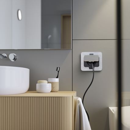 Brilagi - Spoljna ugradna podna utičnica IP55 mat hrom pravougaona