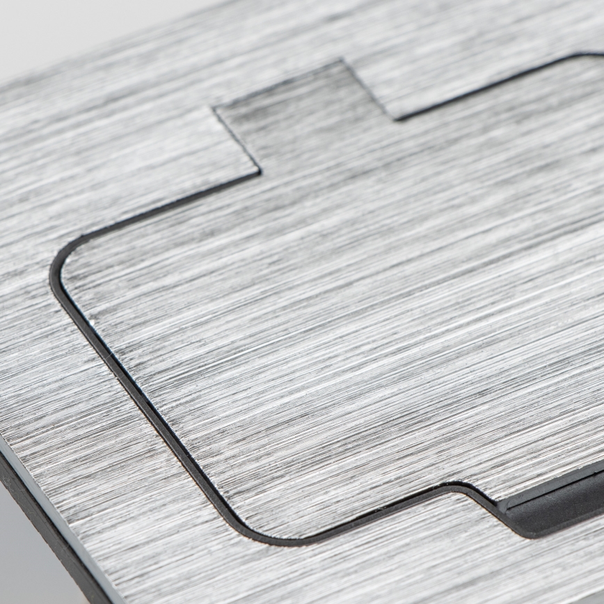 Brilagi - Spoljna ugradna podna utičnica IP55 mat hrom pravougaona