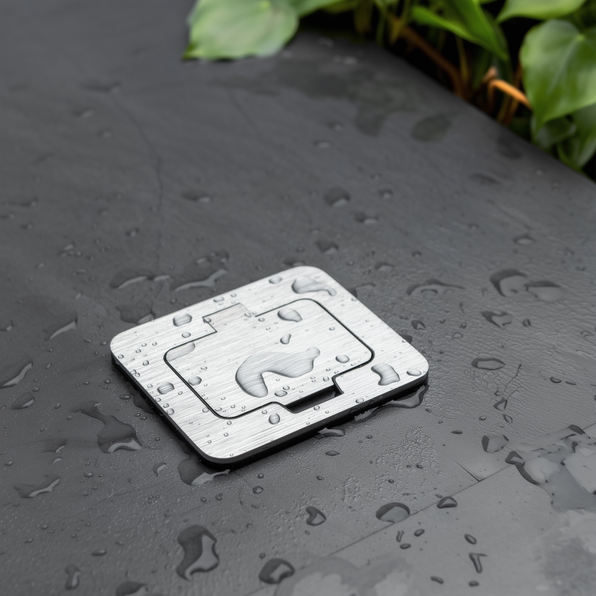 Brilagi - Spoljna ugradna podna utičnica IP55 mat hrom pravougaona