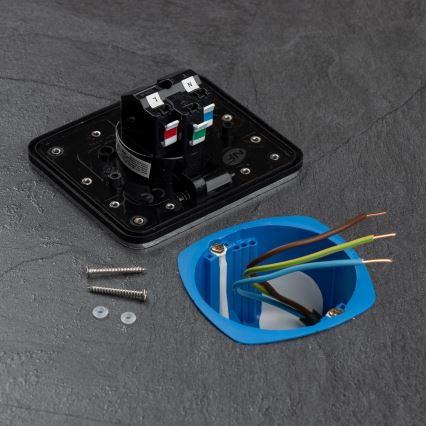 Brilagi - Spoljna ugradna podna utičnica IP55 mat hrom pravougaona