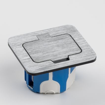 Brilagi - Spoljna ugradna podna utičnica IP55 mat hrom pravougaona