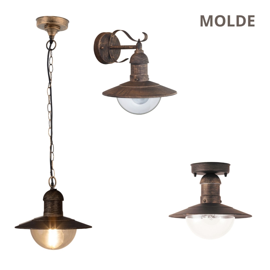 Brilagi - Spoljna zidna svetiljka MOLDE 1xE27/60W/230V IP44 bronza/patina