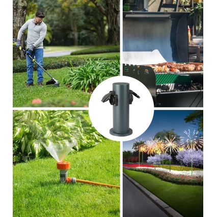 Brilagi - Spoljni stub sa 2 SCHUKO utičnice PILLAR 230V IP44 antracit