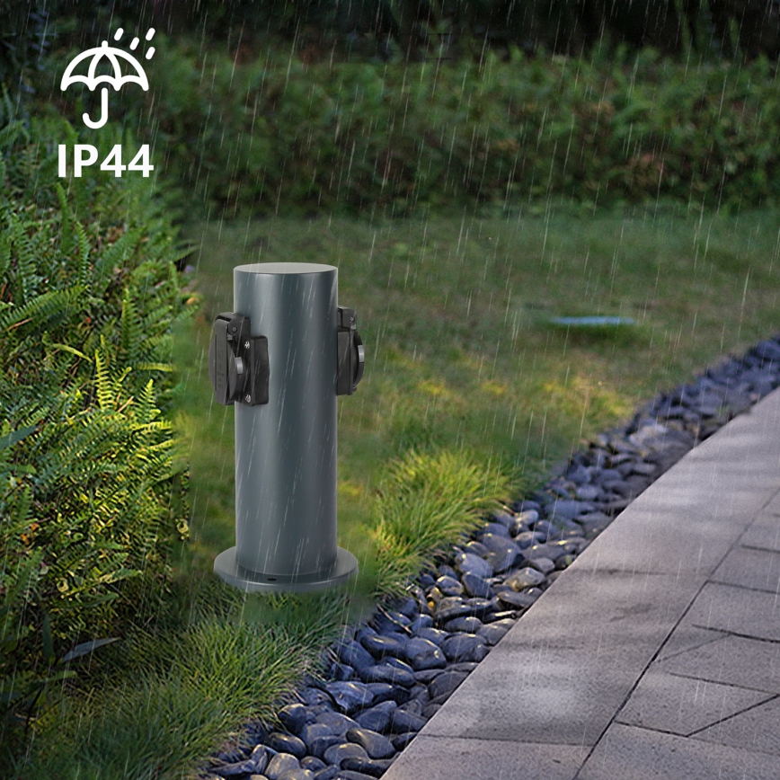 Brilagi - Spoljni stub sa 2 SCHUKO utičnice PILLAR 230V IP44 antracit