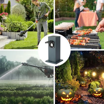 Brilagi - Spoljni stub sa utičnicom PILLAR 1Z SCHUKO 230V IP44 antracit