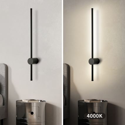Brilagi - LED spoljašnje zidno svetlo AURA LED/12W/230V 4000K IP54 65 cm crna CRI 90