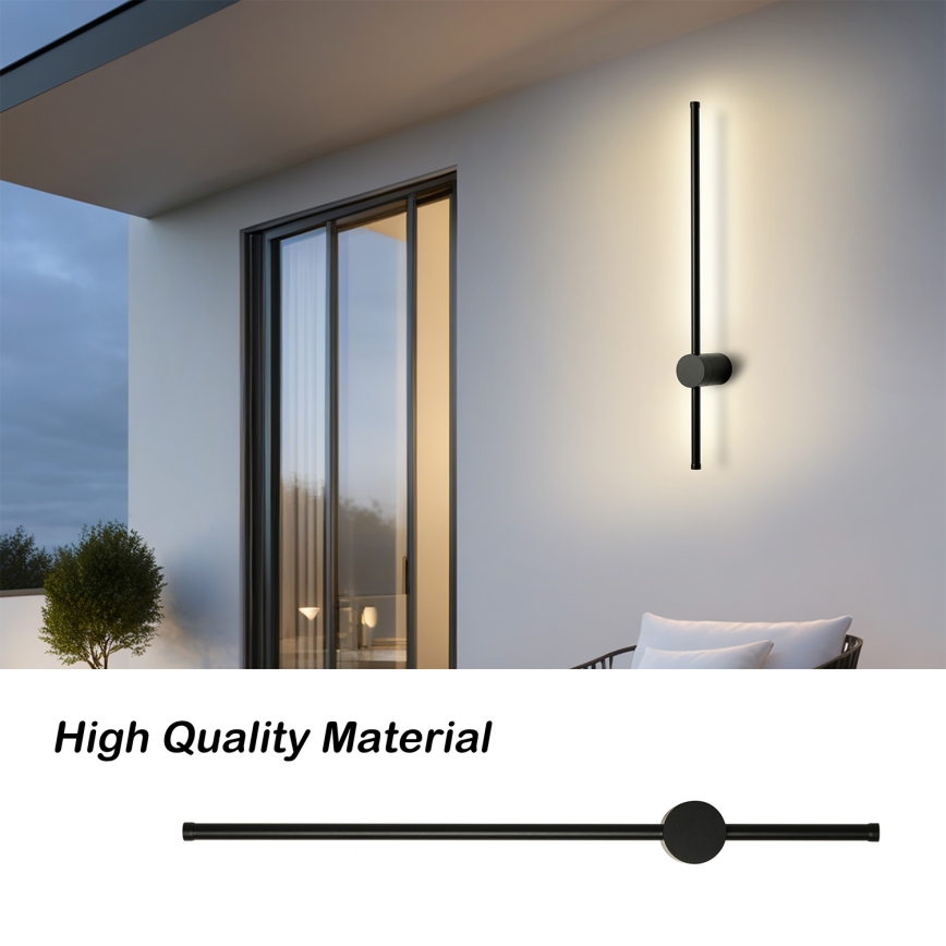 Brilagi - LED spoljašnje zidno svetlo AURA LED/12W/230V 4000K IP54 65 cm crna CRI 90