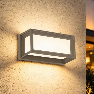 Brilagi - spoljno zidno LED svetlo sa senzorom PARKER LED/12W/230V sivo IP44