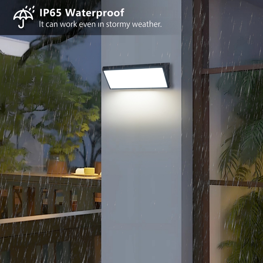 Brilagi - LED spoljašnje zidno svetlo TRIANGLE LED/42W/230V 3000/4000/6500K crna IP65