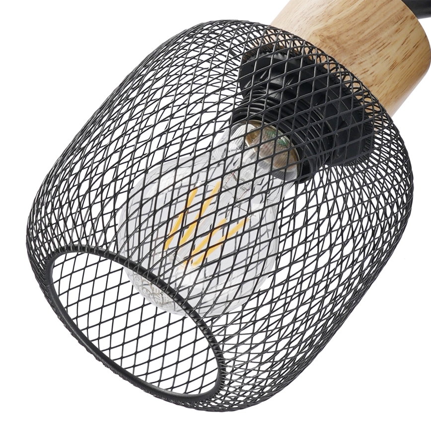 Brilagi - Spot svetiljka BASKLITE 4xE27/15W/230V drvo/crna