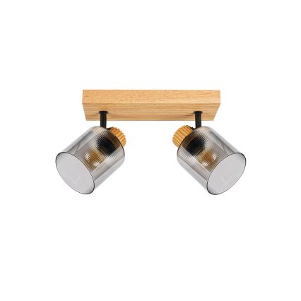 Brilagi - Spot svetiljka HYGGE 2xE14/15W/230V drvo/dimljeno