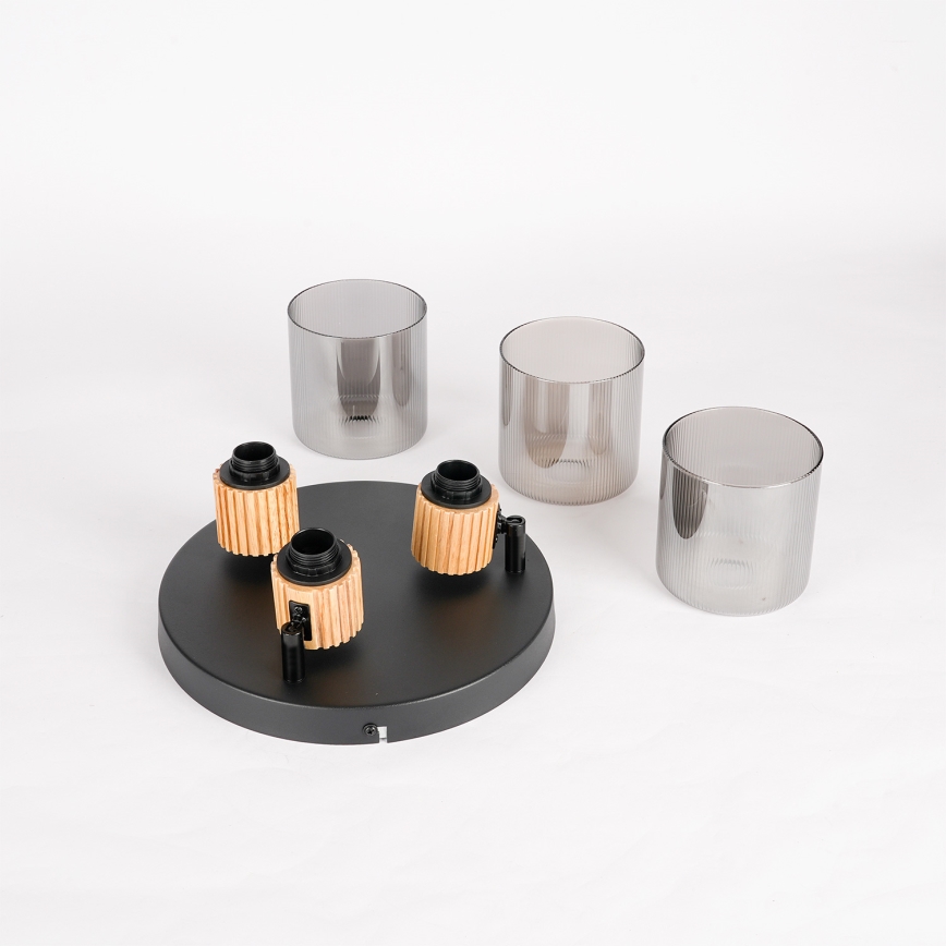 Brilagi - Spot svetiljka HYGGE 3xE14/15W/230V crna/zadimljena