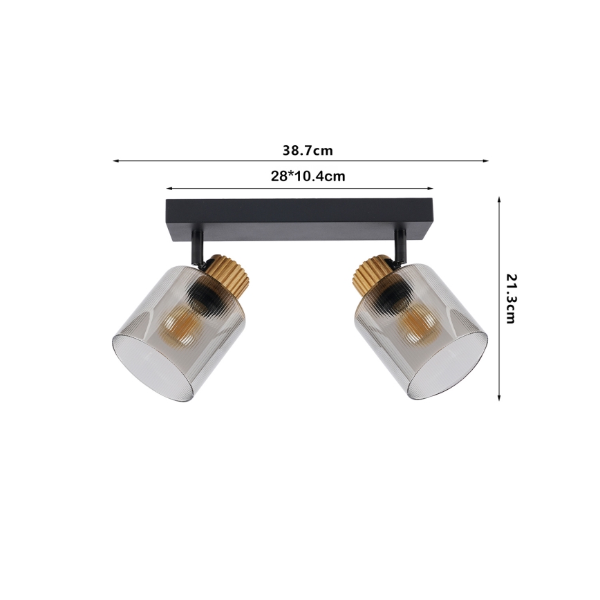 Brilagi - Spot svetiljka HYGGE 3xE14/15W/230V crna/zadimljena