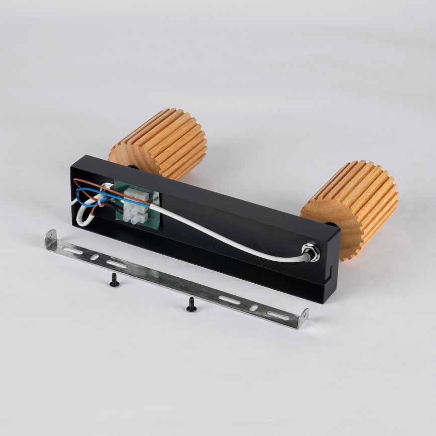 Brilagi - Spot svetiljka MODERN WOOD 2xGU10/8W/230V drvo/crna