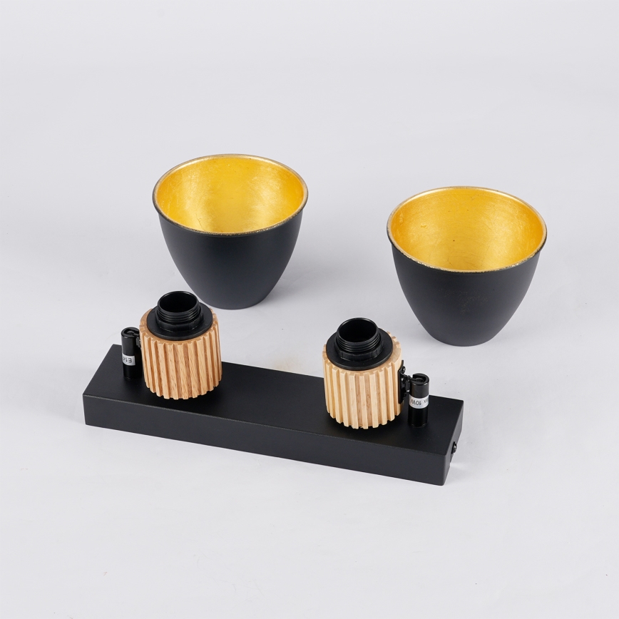 Brilagi - Spot svetiljka ODENSE 2xE14/10W/230V drvo/crna