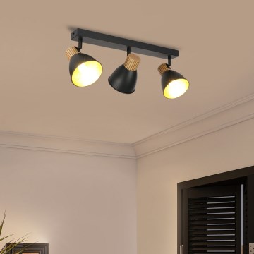 Brilagi - Spot svetiljka ODENSE 3xE14/10W/230V drvo/crna