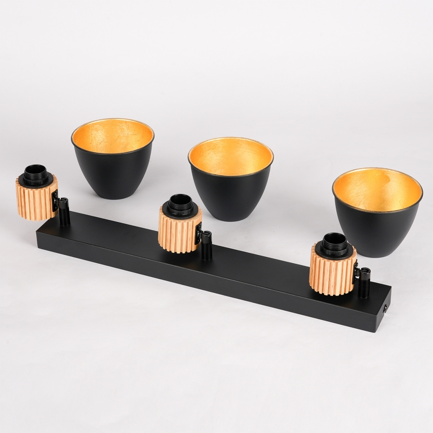 Brilagi - Spot svetiljka ODENSE 3xE14/10W/230V drvo/crna