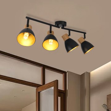 Brilagi - Spot svetiljka ODENSE 4xE14/10W/230V drvo/crna