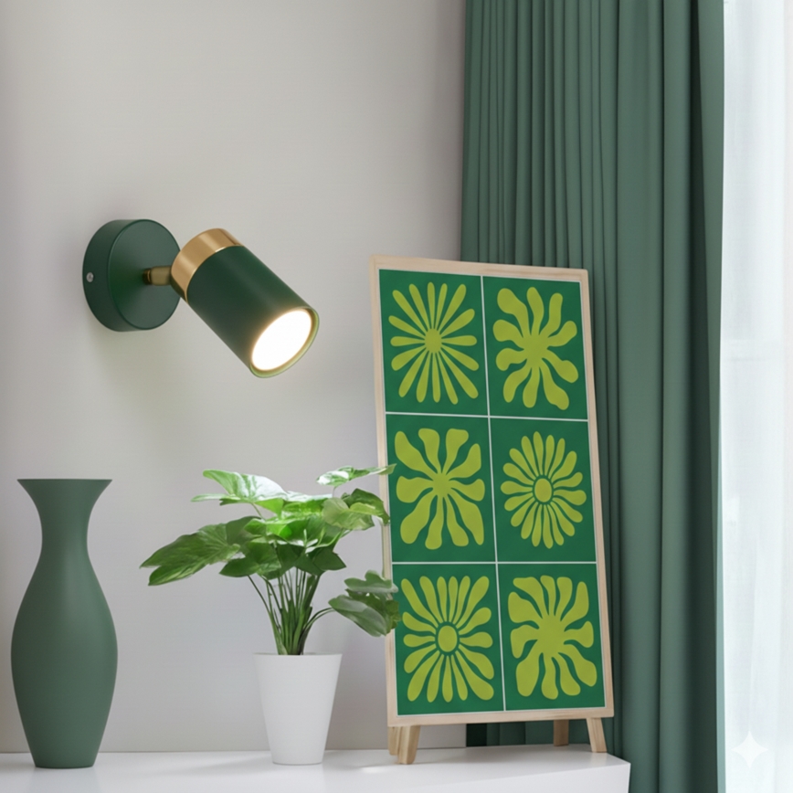 Brilagi - Spot svetlo POKER 1xGU10/25W/230V zelena/zlatna