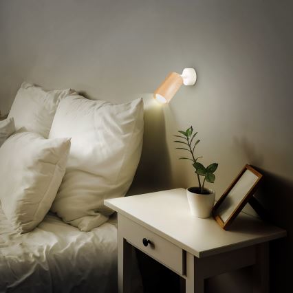 Brilagi - Spot svetiljka SELE 1xGU10/30W/230V bela/dekor hrasta