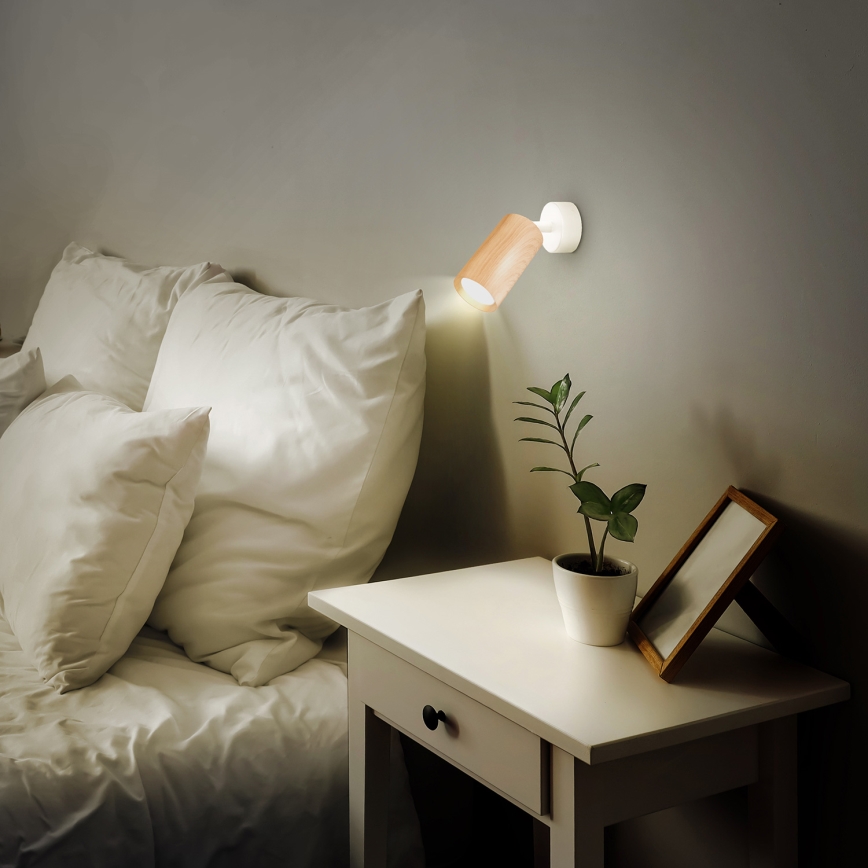 Brilagi - Spot svetiljka SELE 1xGU10/30W/230V bela/dekor hrasta