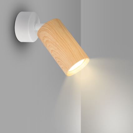 Brilagi - Spot svetiljka SELE 1xGU10/30W/230V bela/dekor hrasta