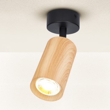 Brilagi - Spot svetiljka SELE 1xGU10/30W/230V crna/dekor hrasta