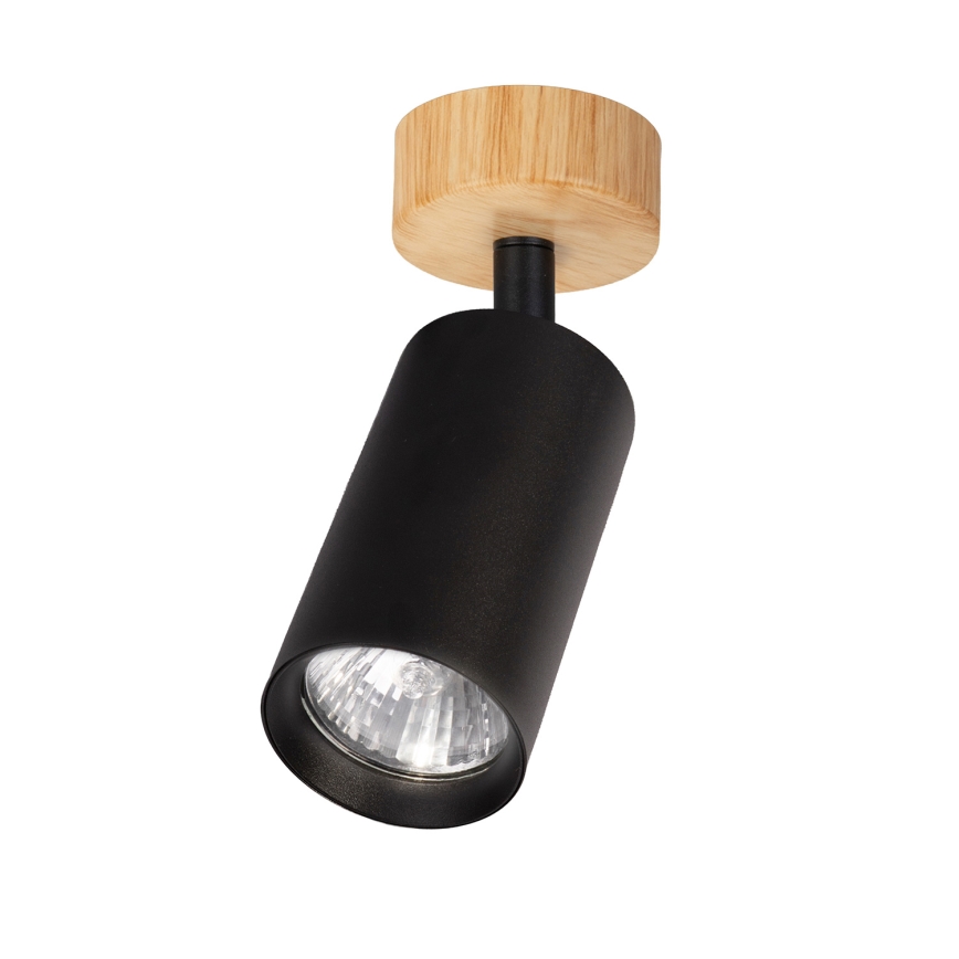 Brilagi - Spot svetiljka SELE 1xGU10/30W/230V crna/dekor hrasta