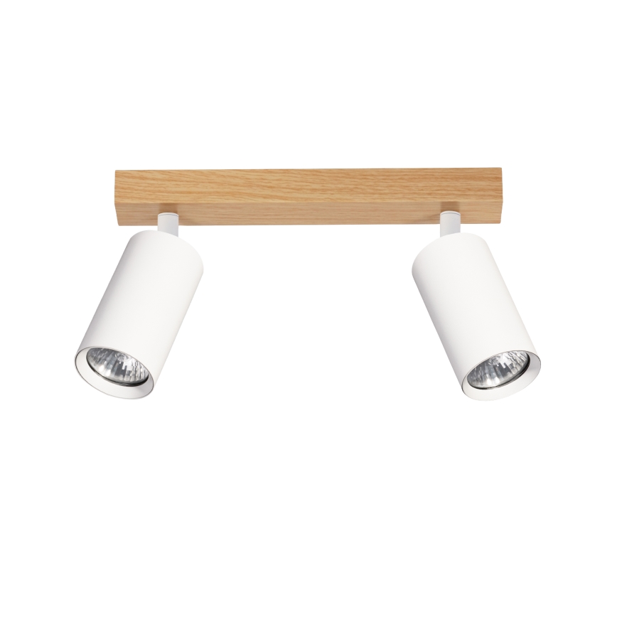 Brilagi - Spot svetiljka SELE 2xGU10/30W/230V bela/dekor hrasta