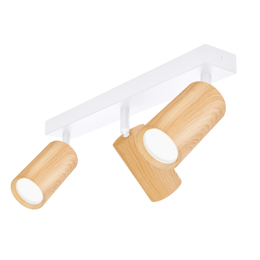 Brilagi - Spot svetiljka SELE 3xGU10/30W/230V bela/dekor hrasta