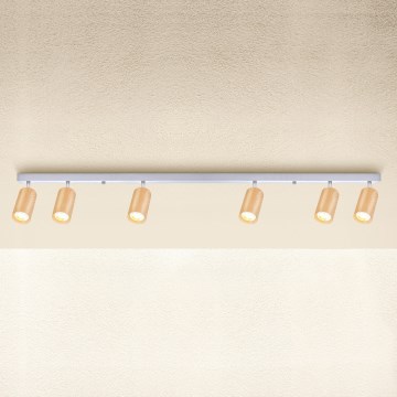 Brilagi - Spot svetiljka SELE 6xGU10/30W/230V bela/dekor hrasta