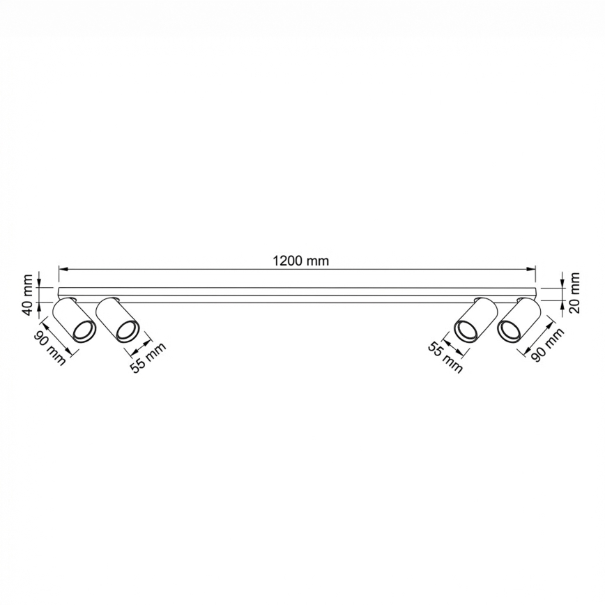 BRILAGI - Spot svetiljka SELE LONG 4xGU10/30W/230V bež