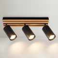 Brilagi - Spot svetiljka SELE WOOD 3xGU10/30W/230V crna/drvo