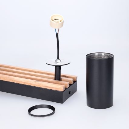 Brilagi - Spot svetiljka SELE WOOD 3xGU10/30W/230V crna/drvo