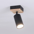 Brilagi - Spot svetiljka SELE WOOD ACOUSTIC 1xGU10/30W/230V crna/drvo