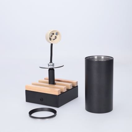 Brilagi - Spot svetiljka SELE WOOD ACOUSTIC 1xGU10/30W/230V crna/drvo