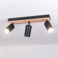 Brilagi - Spot svetiljka SELE WOOD ACOUSTIC 3xGU10/30W/230V crna/drvo