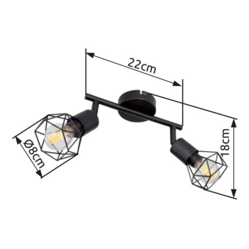 Brilagi - Spot svetlo CAGE 2xE14/40W/230V